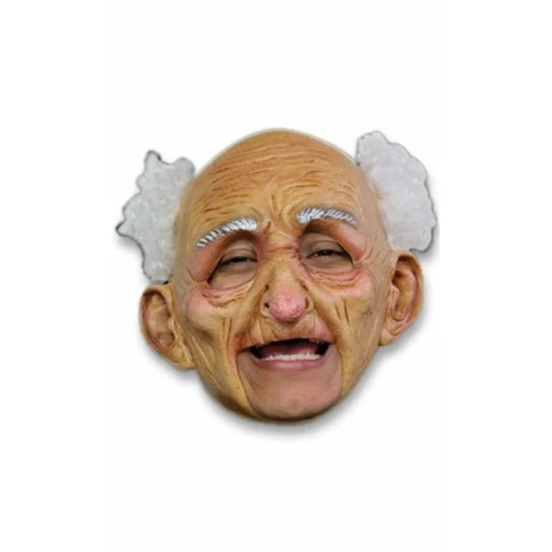Alter-lächelnder-Mann-Maske aus Latex