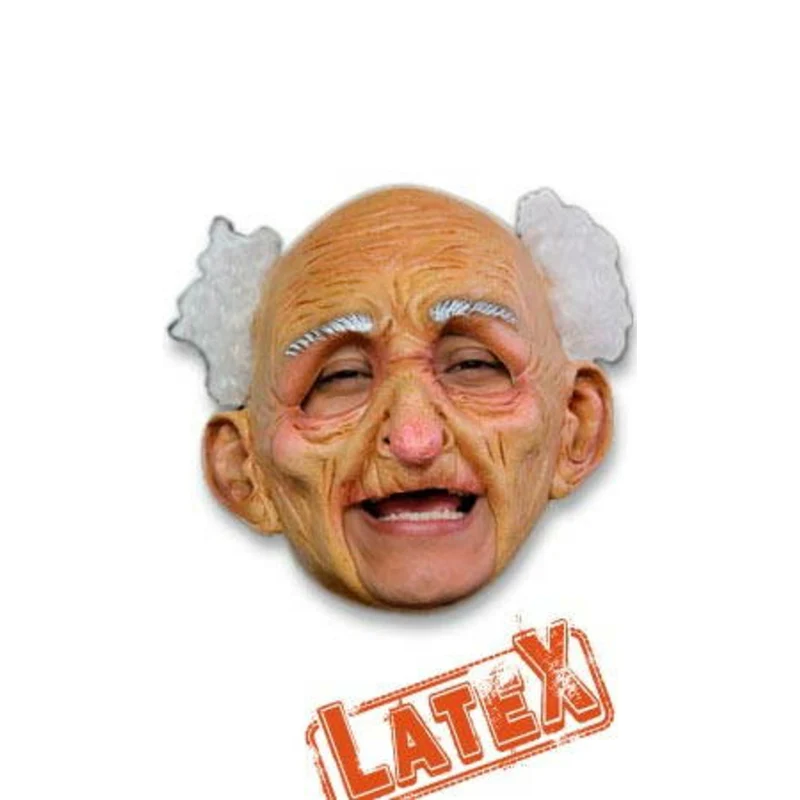 Alter-lächelnder-Mann-Maske aus Latex