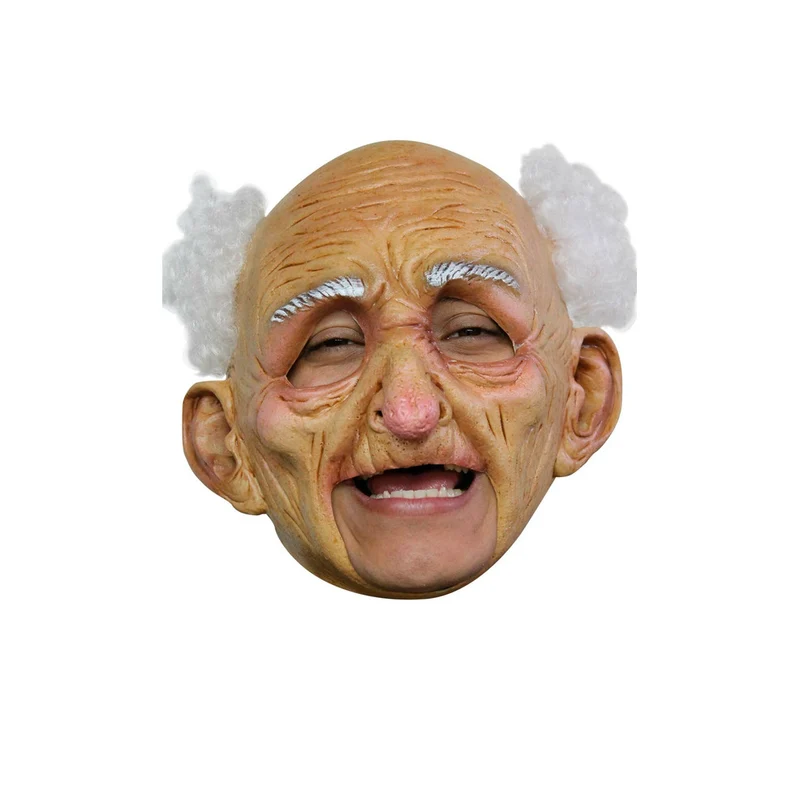 Alter-lächelnder-Mann-Maske aus Latex
