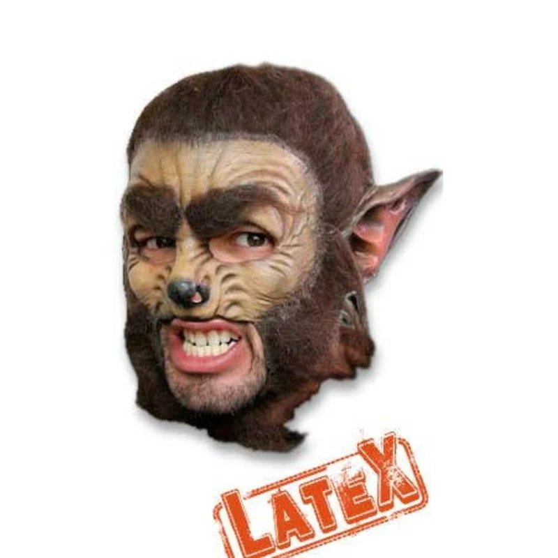Werwolfmaske aus Latex für Herren