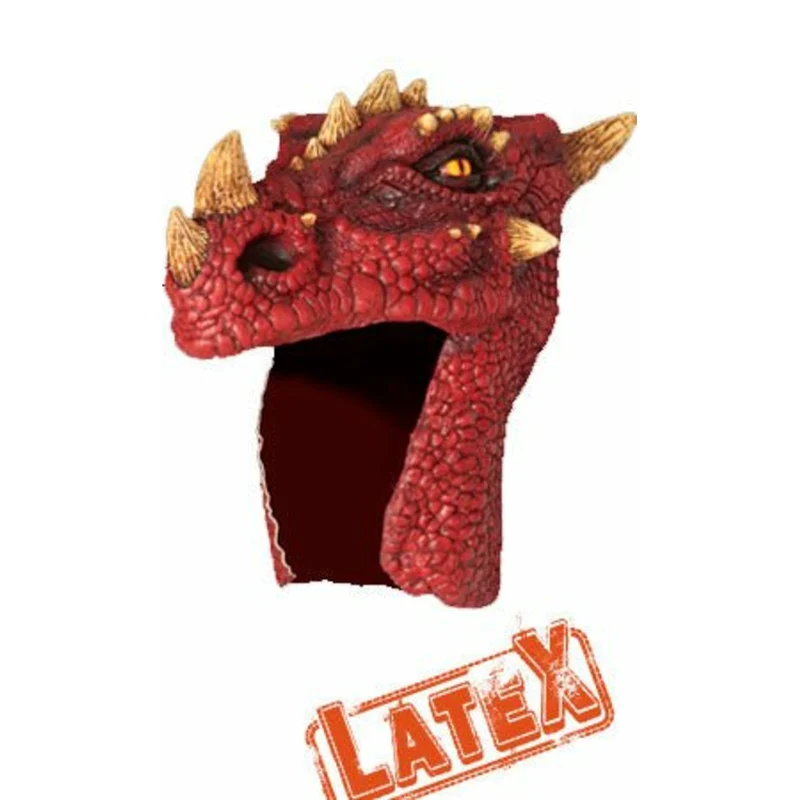 Roter Drachen Maske aus Latex