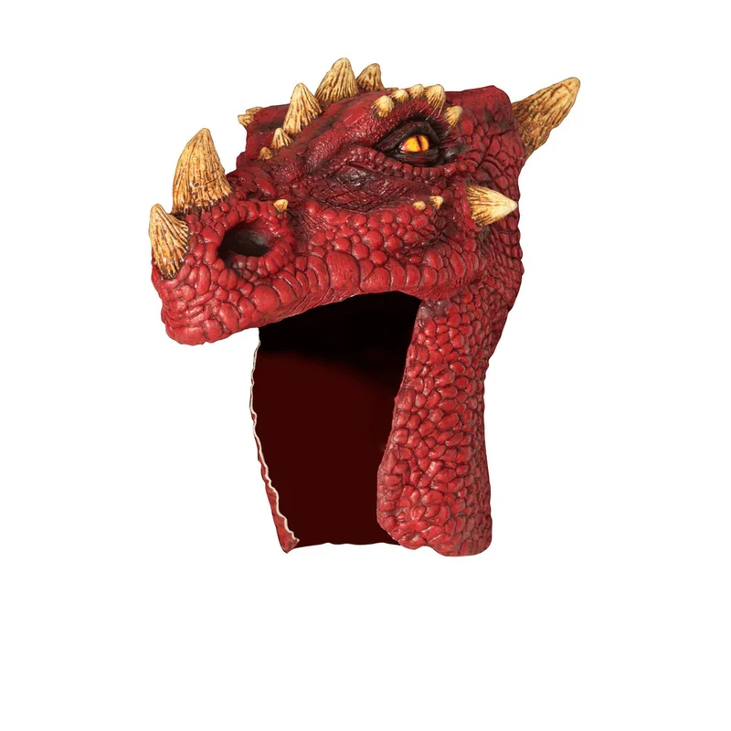 Roter Drachen Maske aus Latex