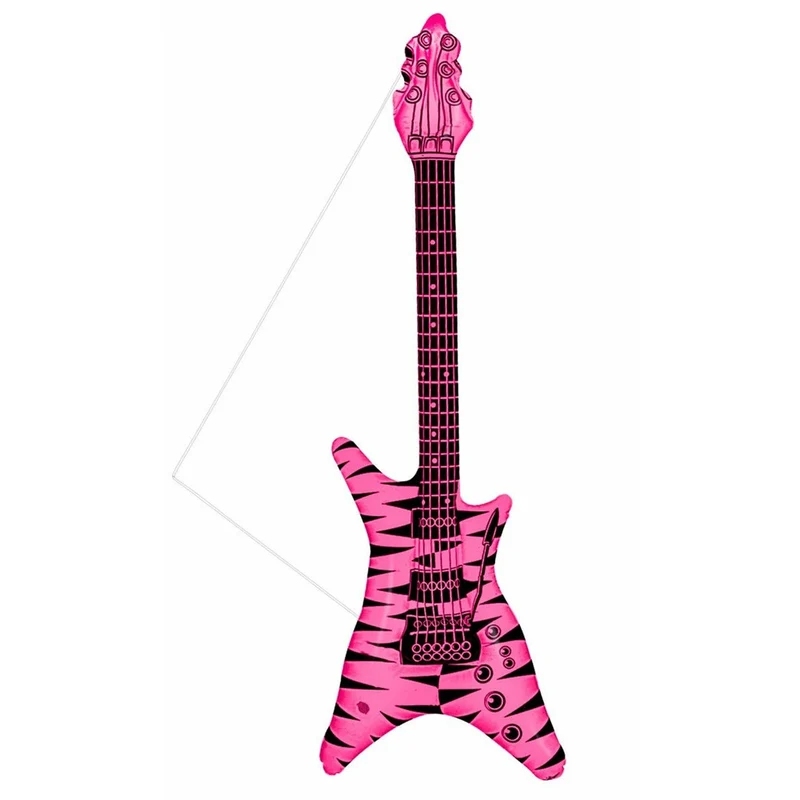 Aufblasbare, rosa Rock-Gitarre