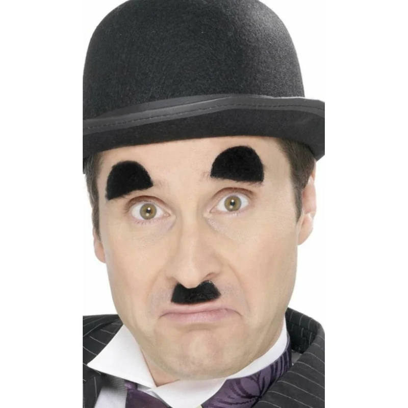 Charlie-Chaplin-Schnurrbart und Augenbrauen