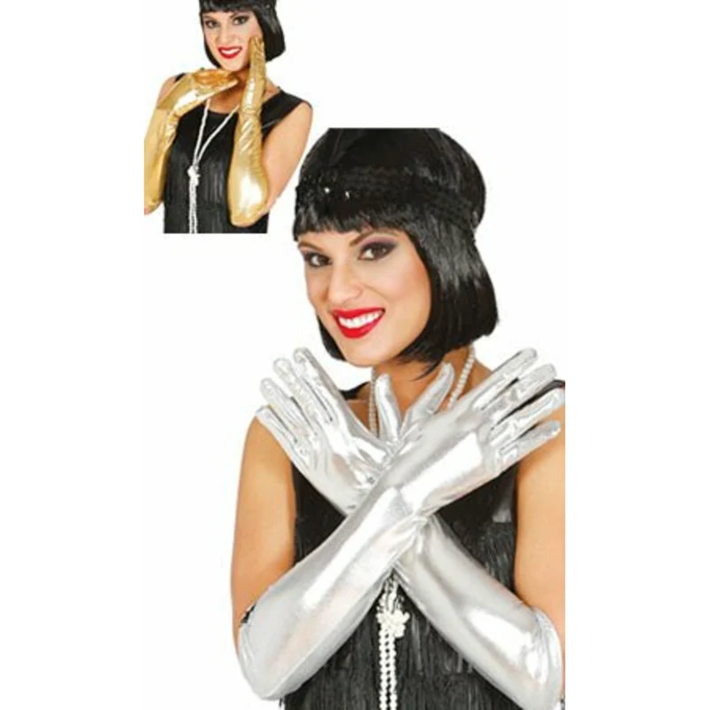 Lange Glanz Handschuhe