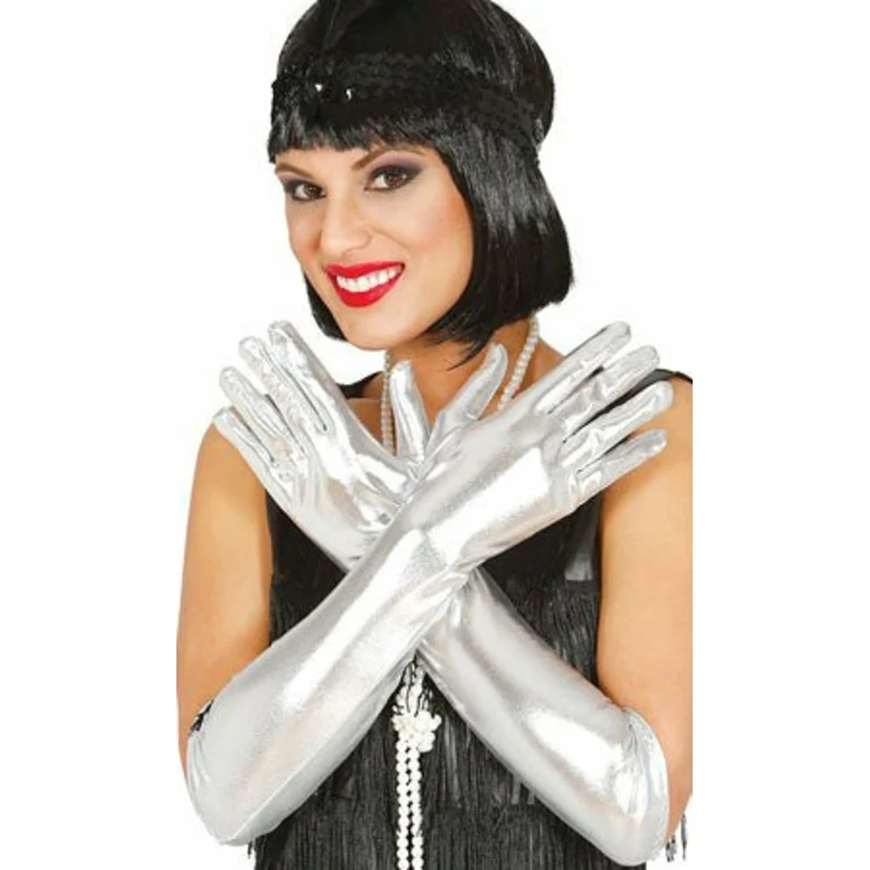 Lange Glanz Handschuhe
