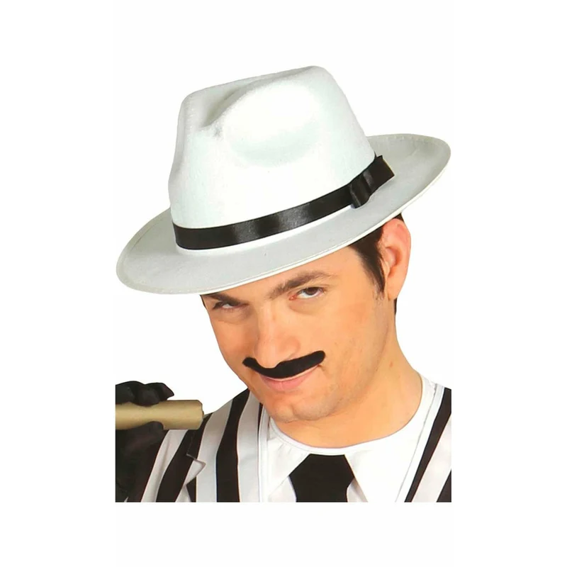 Gangster Filz-Hut Weiß