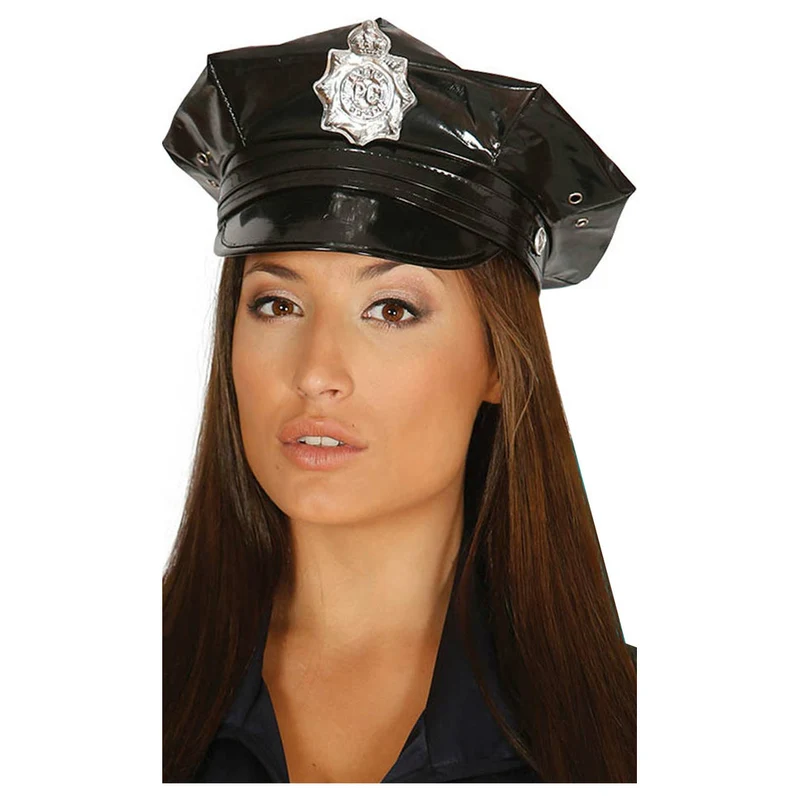 Polizeikappe aus Vinyl
