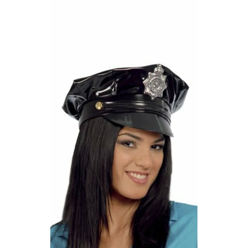 Polizeikappe aus Vinyl