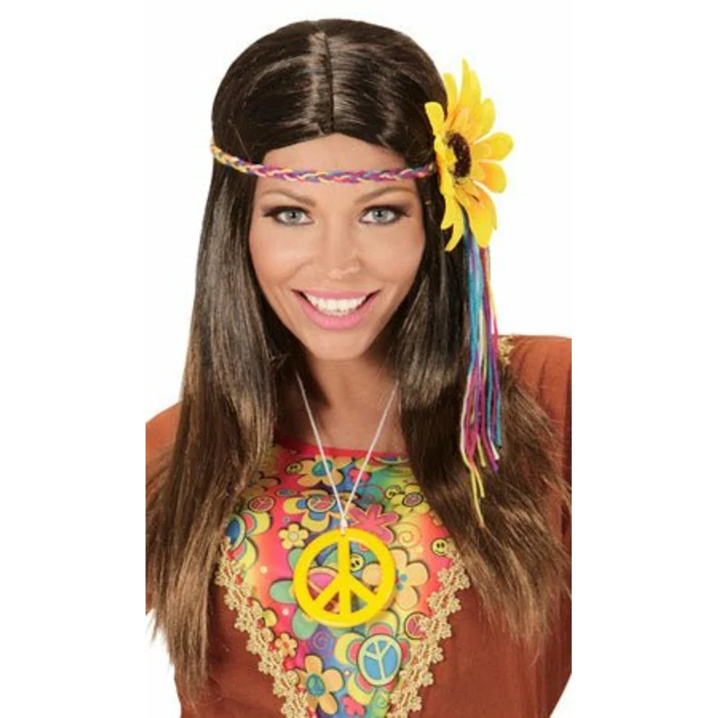 Perücke Hippie Sonnenblume