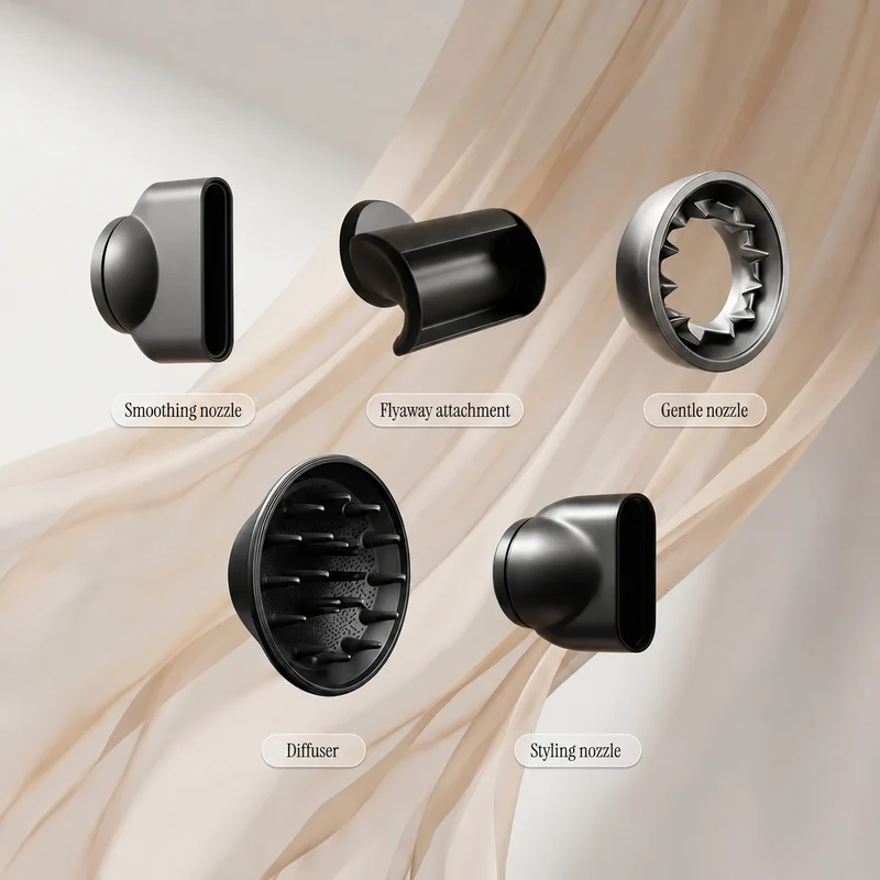 5 Styling Attachments – Original Doyoo AirPro™ High-Performance Hair Dryer
