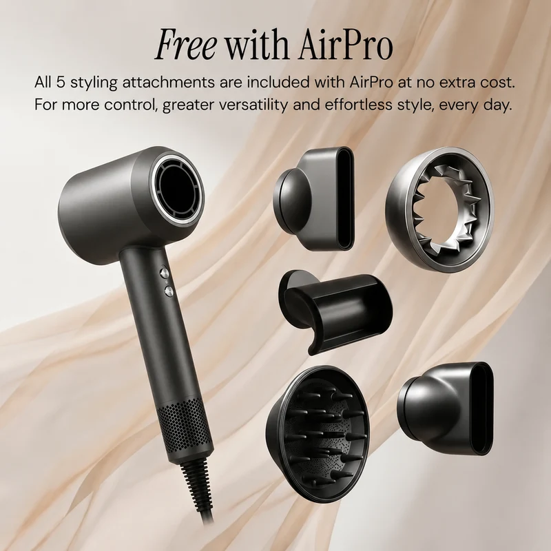 5 Styling Attachments – Original Doyoo AirPro™ High-Performance Hair Dryer