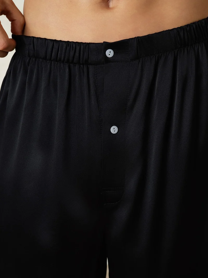 100% Maulbeerseide Herren-Schlafshorts mit Elastikbund