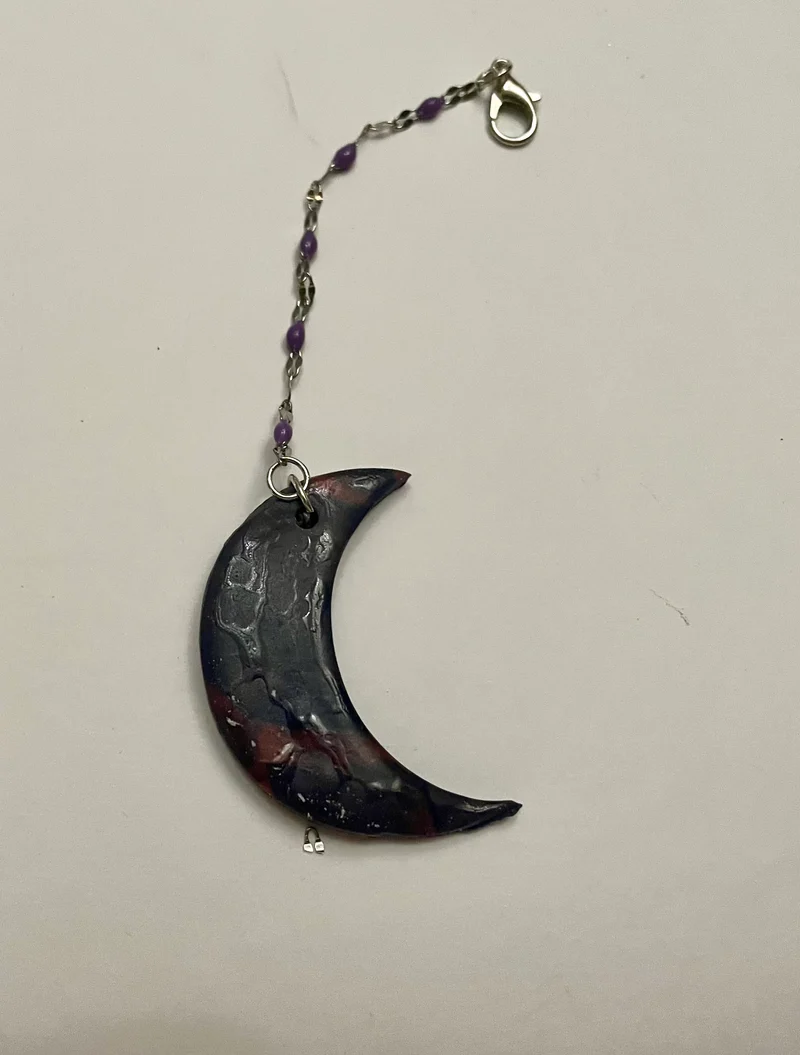 Mythical crescent moon key chains