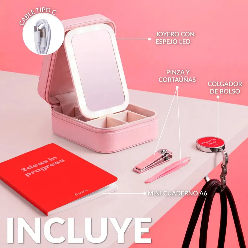 Pack regalo "The most useful gift" rosa