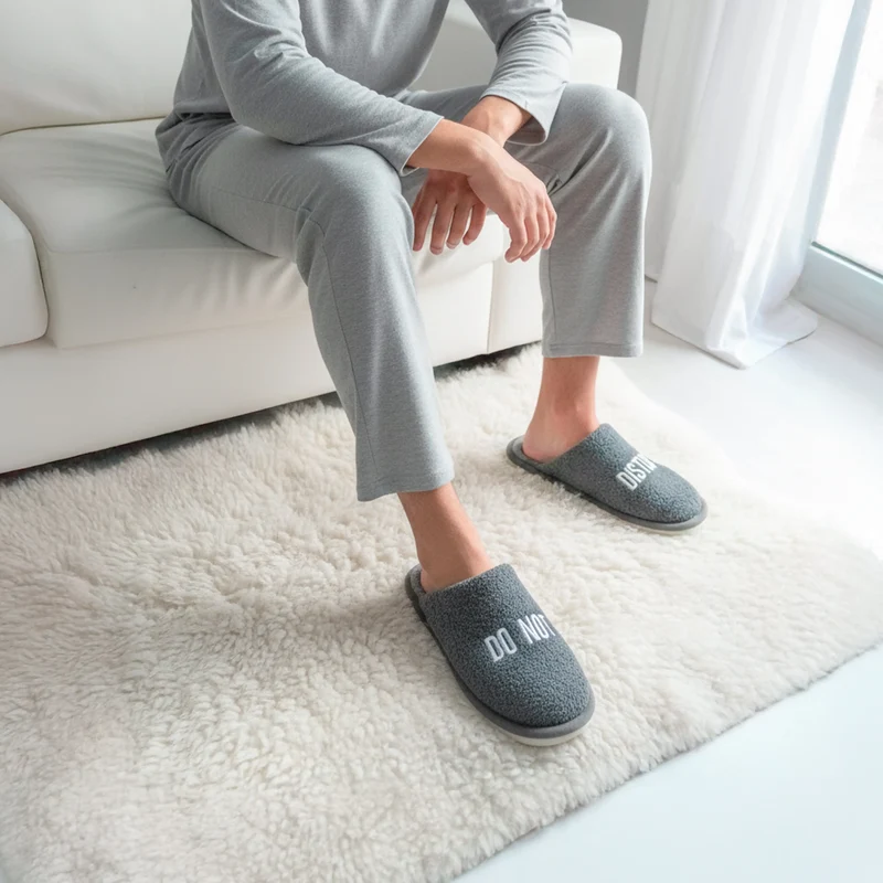 Zapatillas “Do not disturb” gris