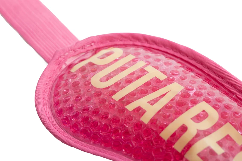 Antifaz de gel “Puta resaca” rosa