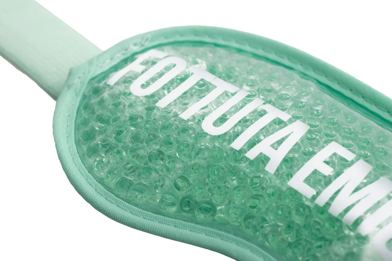 Antifaz de gel “Fottuta Emicrania” verde menta