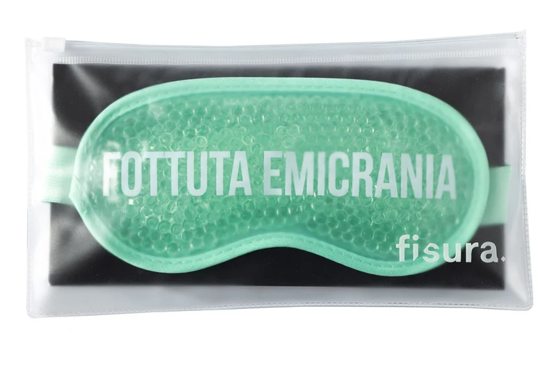 Antifaz de gel “Fottuta Emicrania” verde menta
