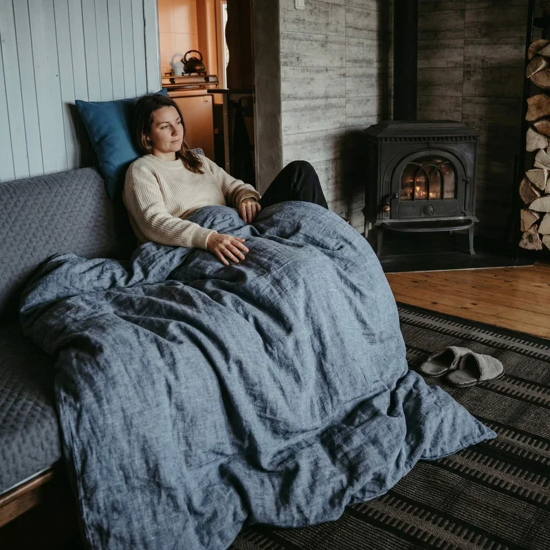 Linen Weighted Blanket Set
