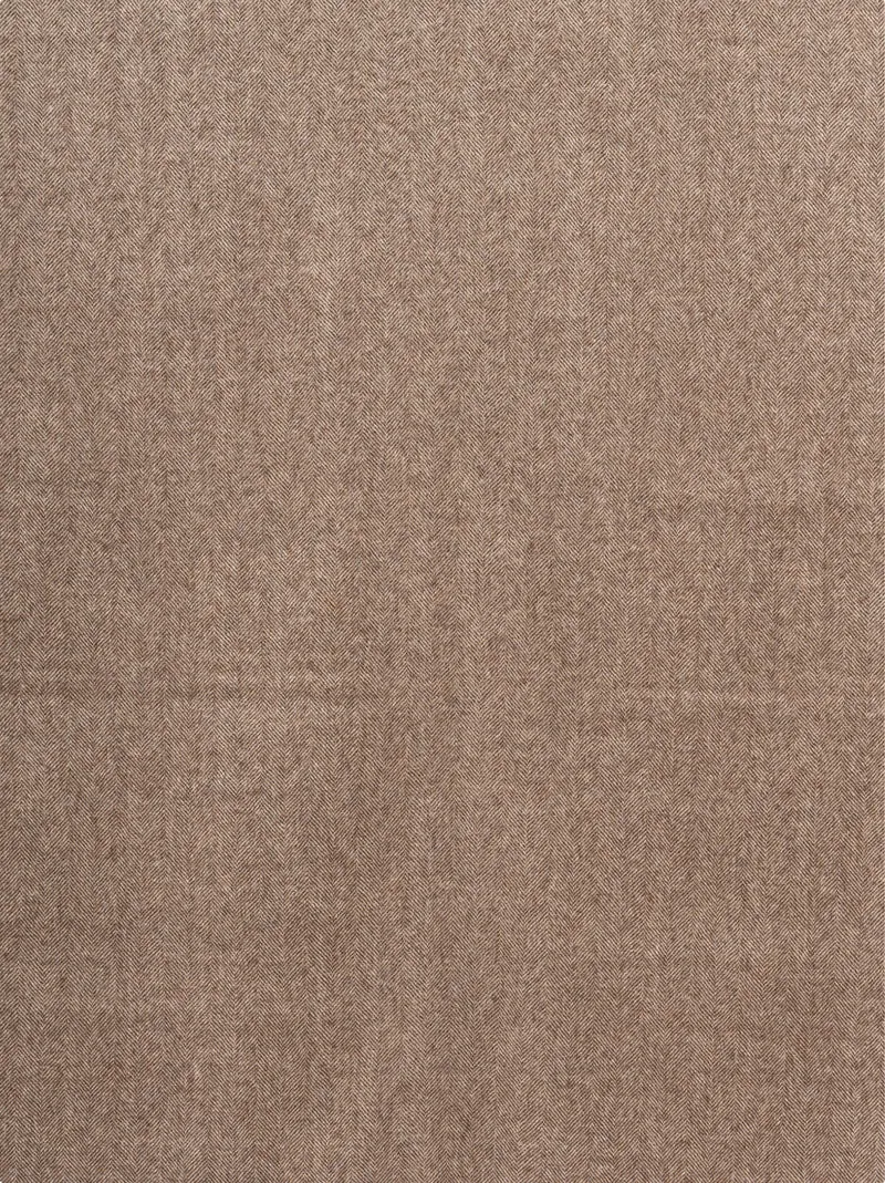 Baby Alpaca Throw Herringbone Chocolate