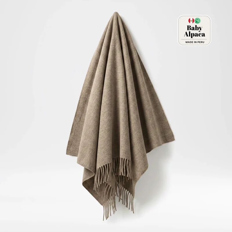 Baby Alpaca Throw Natural