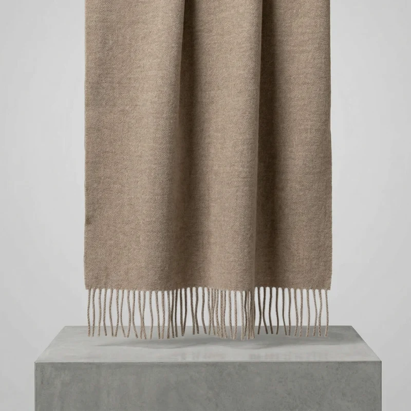 Baby Alpaca Throw Natural