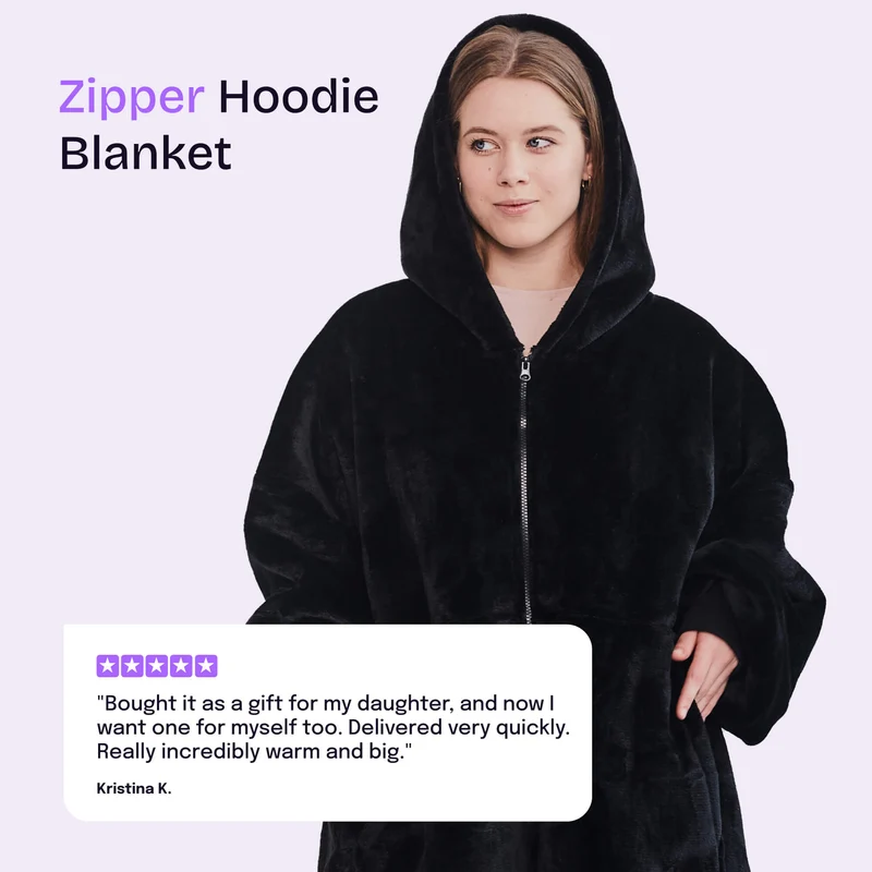 Zipper Hoodie Blanket