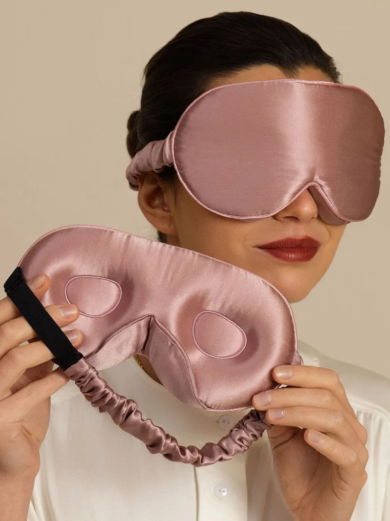 22 Momme 3D Schlafmaske Aus Reiner Seide Mit Verbessertem Nasenflügel