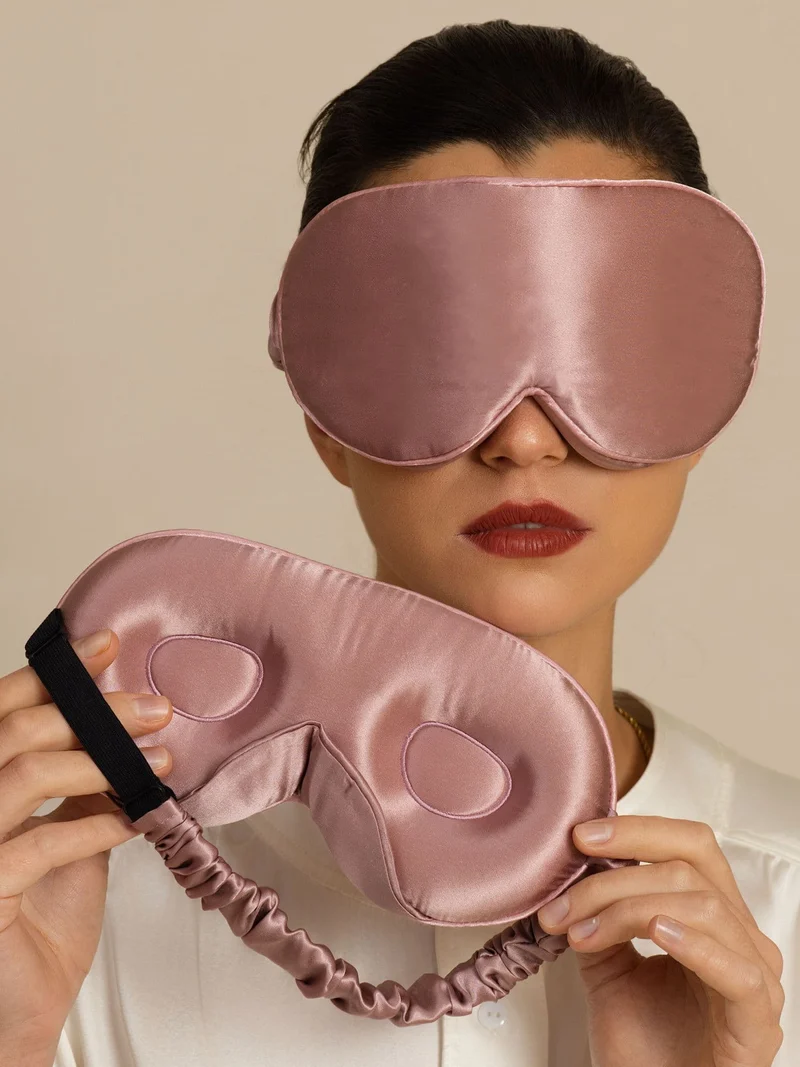 22 Momme 3D Schlafmaske Aus Reiner Seide Mit Verbessertem Nasenflügel