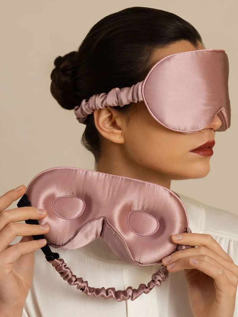 22 Momme 3D Schlafmaske Aus Reiner Seide Mit Verbessertem Nasenflügel
