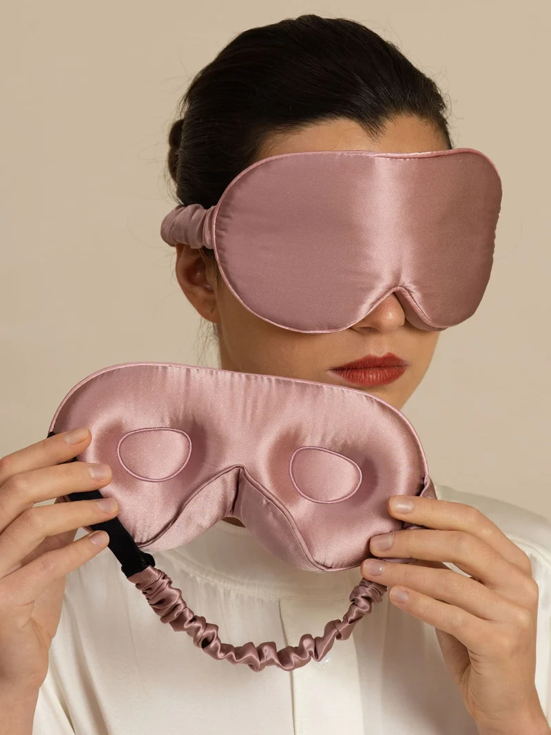 22 Momme 3D Schlafmaske Aus Reiner Seide Mit Verbessertem Nasenflügel