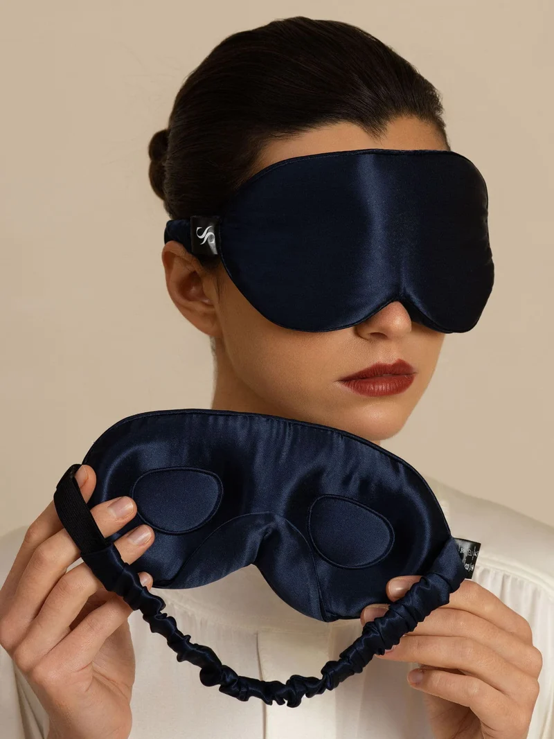 22 Momme 3D Schlafmaske Aus Reiner Seide Mit Verbessertem Nasenflügel