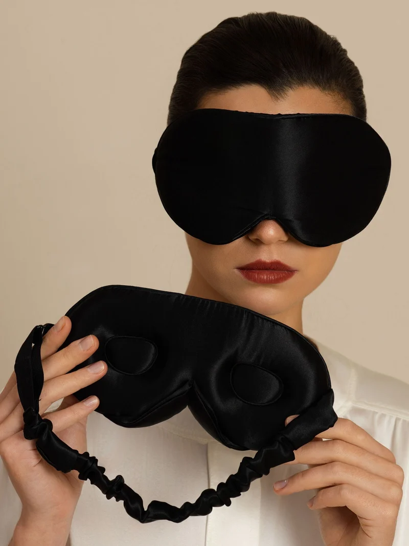 22 Momme 3D Schlafmaske Aus Reiner Seide Mit Verbessertem Nasenflügel