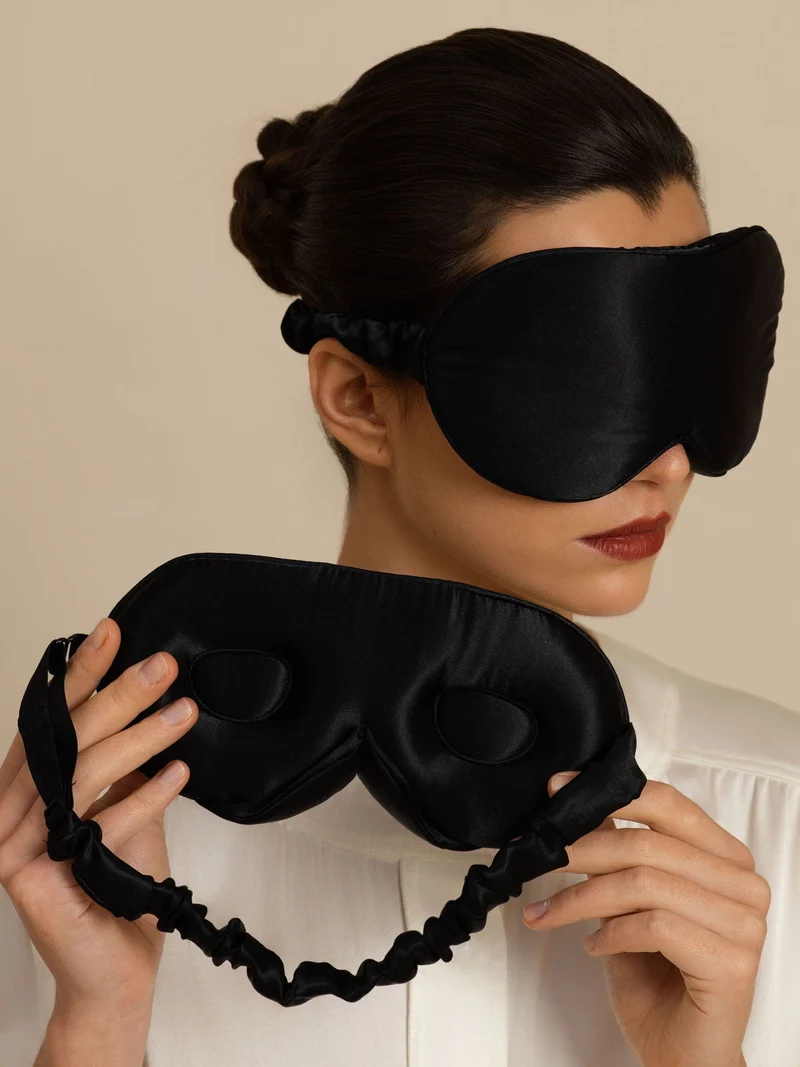 22 Momme 3D Schlafmaske Aus Reiner Seide Mit Verbessertem Nasenflügel