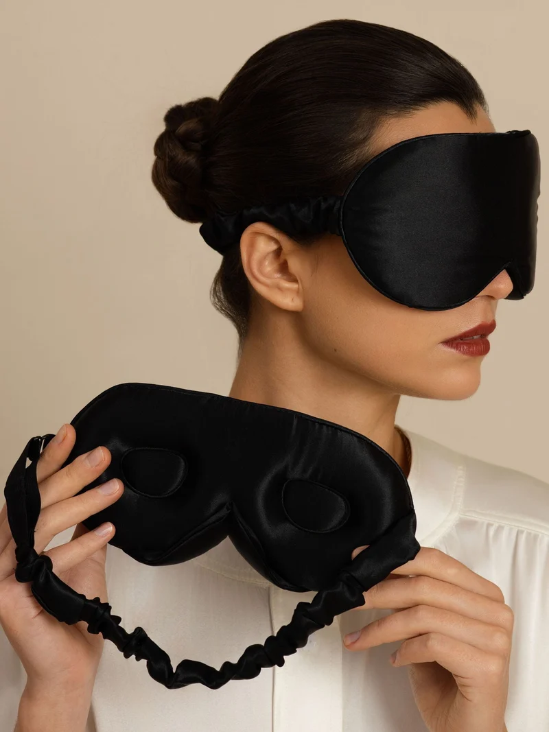 22 Momme 3D Schlafmaske Aus Reiner Seide Mit Verbessertem Nasenflügel
