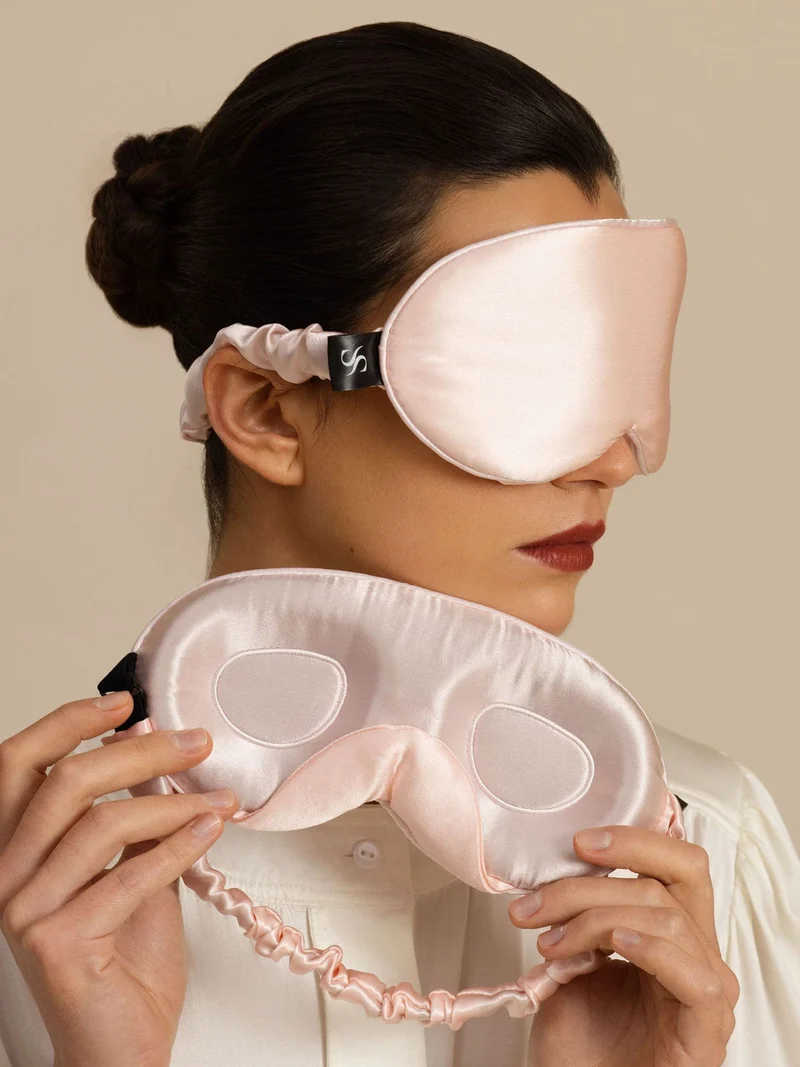 22 Momme 3D Schlafmaske Aus Reiner Seide Mit Verbessertem Nasenflügel
