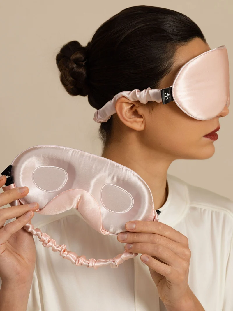 22 Momme 3D Schlafmaske Aus Reiner Seide Mit Verbessertem Nasenflügel