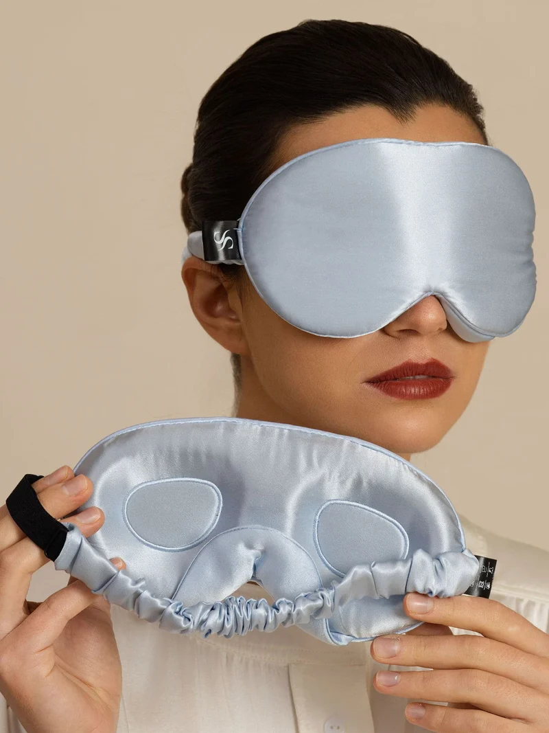 22 Momme 3D Schlafmaske Aus Reiner Seide Mit Verbessertem Nasenflügel