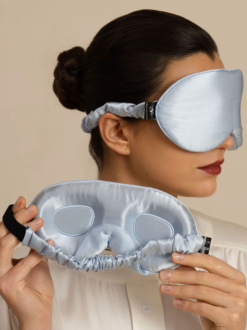 22 Momme 3D Schlafmaske Aus Reiner Seide Mit Verbessertem Nasenflügel