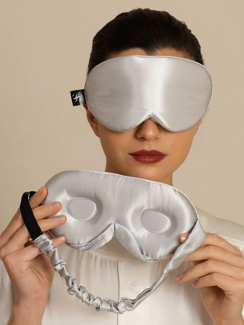 22 Momme 3D Schlafmaske Aus Reiner Seide Mit Verbessertem Nasenflügel