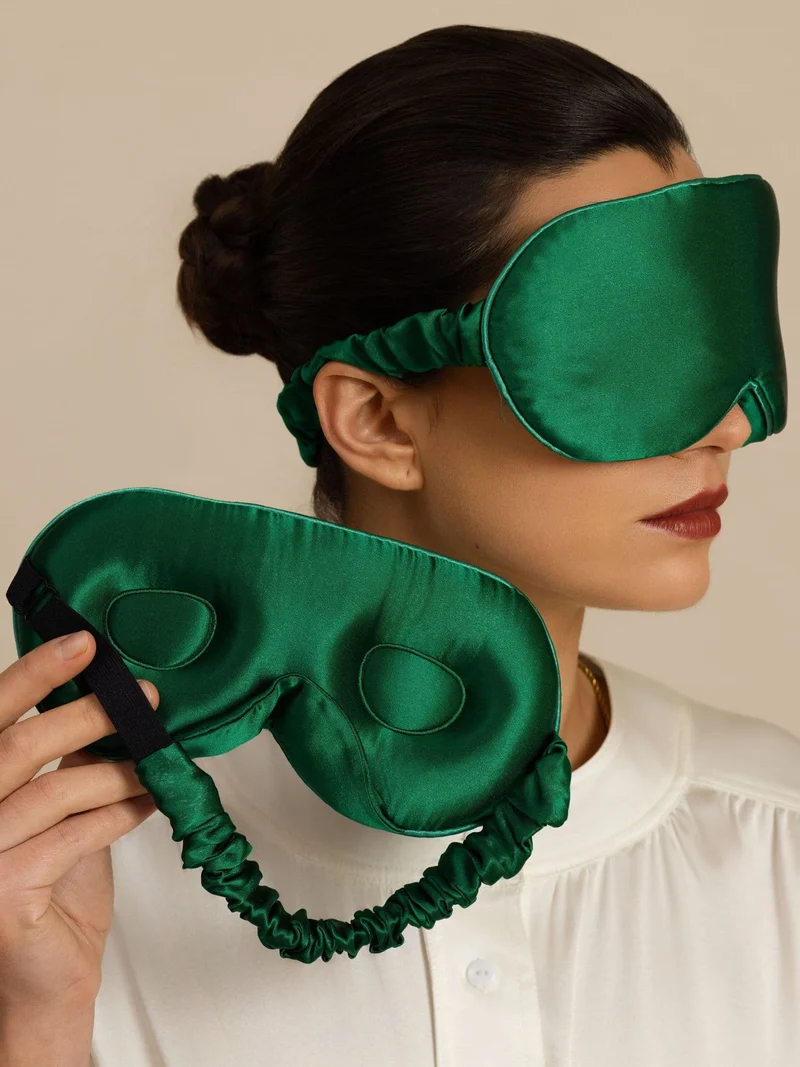 22 Momme 3D Schlafmaske Aus Reiner Seide Mit Verbessertem Nasenflügel