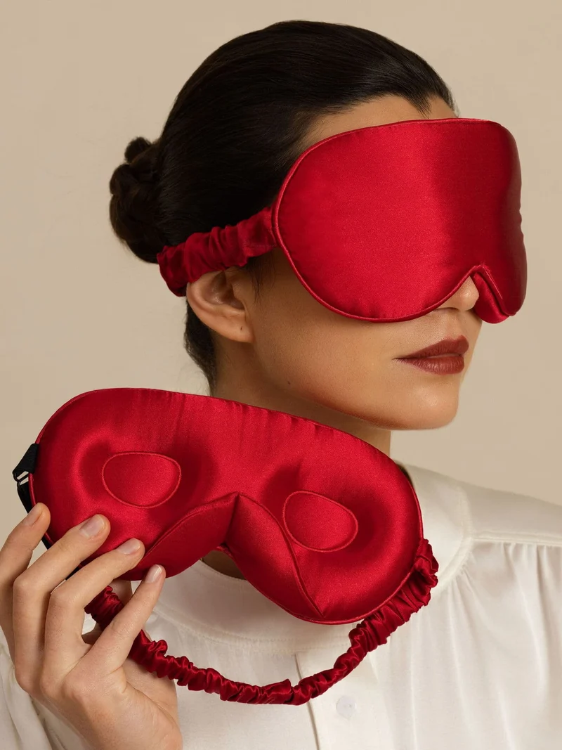 22 Momme 3D Schlafmaske Aus Reiner Seide Mit Verbessertem Nasenflügel