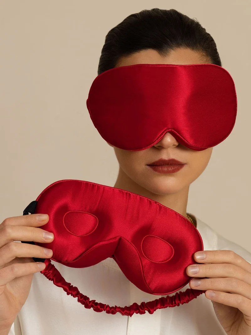 22 Momme 3D Schlafmaske Aus Reiner Seide Mit Verbessertem Nasenflügel