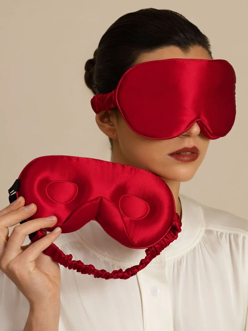22 Momme 3D Schlafmaske Aus Reiner Seide Mit Verbessertem Nasenflügel
