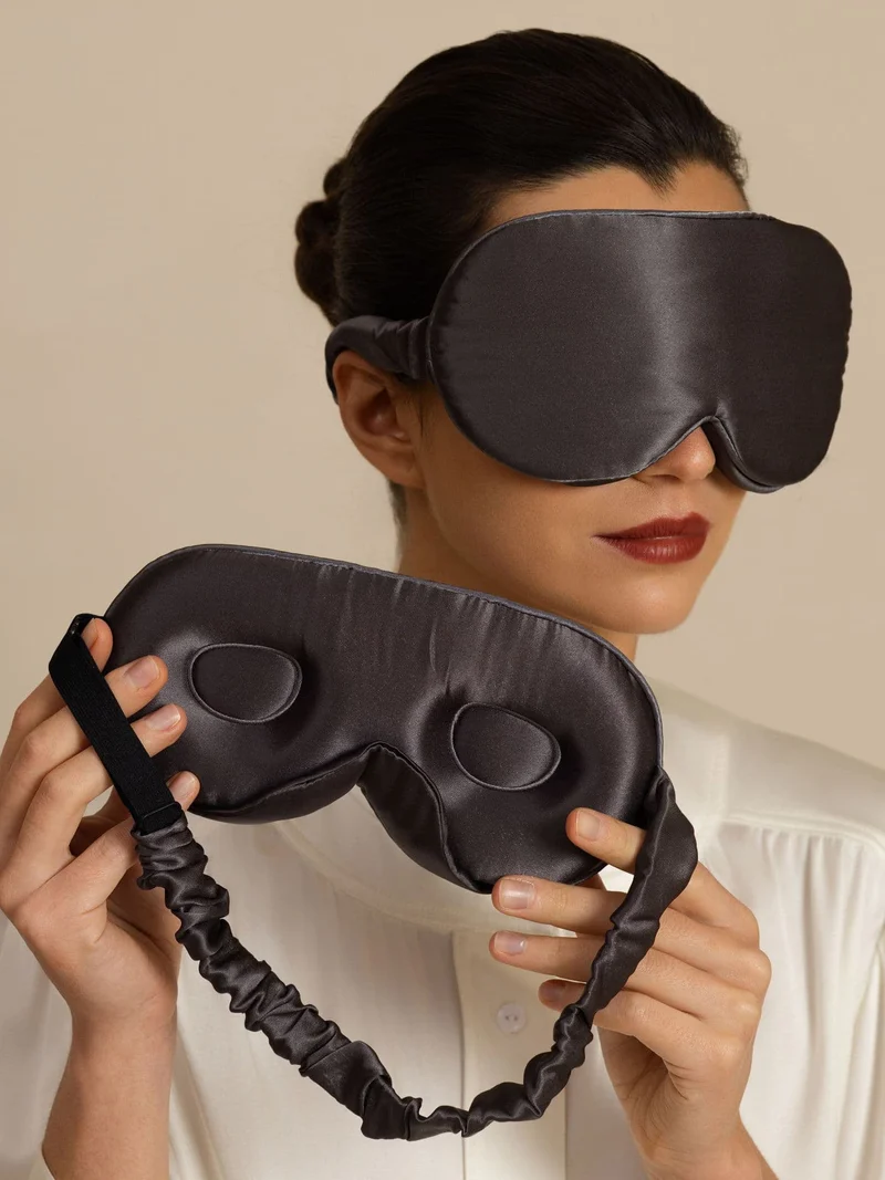 22 Momme 3D Schlafmaske Aus Reiner Seide Mit Verbessertem Nasenflügel