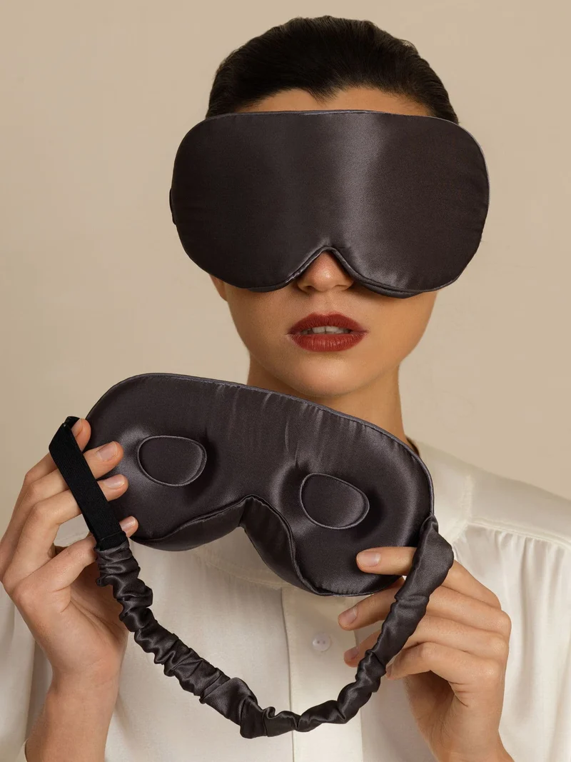 22 Momme 3D Schlafmaske Aus Reiner Seide Mit Verbessertem Nasenflügel
