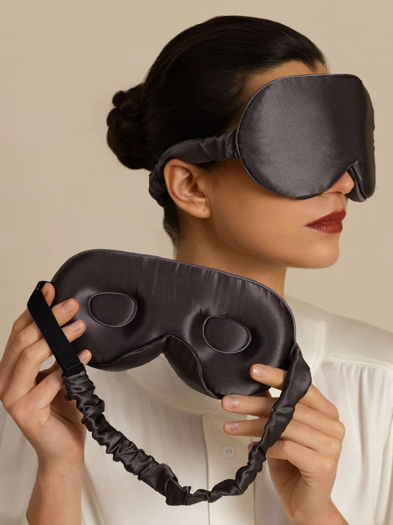 22 Momme 3D Schlafmaske Aus Reiner Seide Mit Verbessertem Nasenflügel
