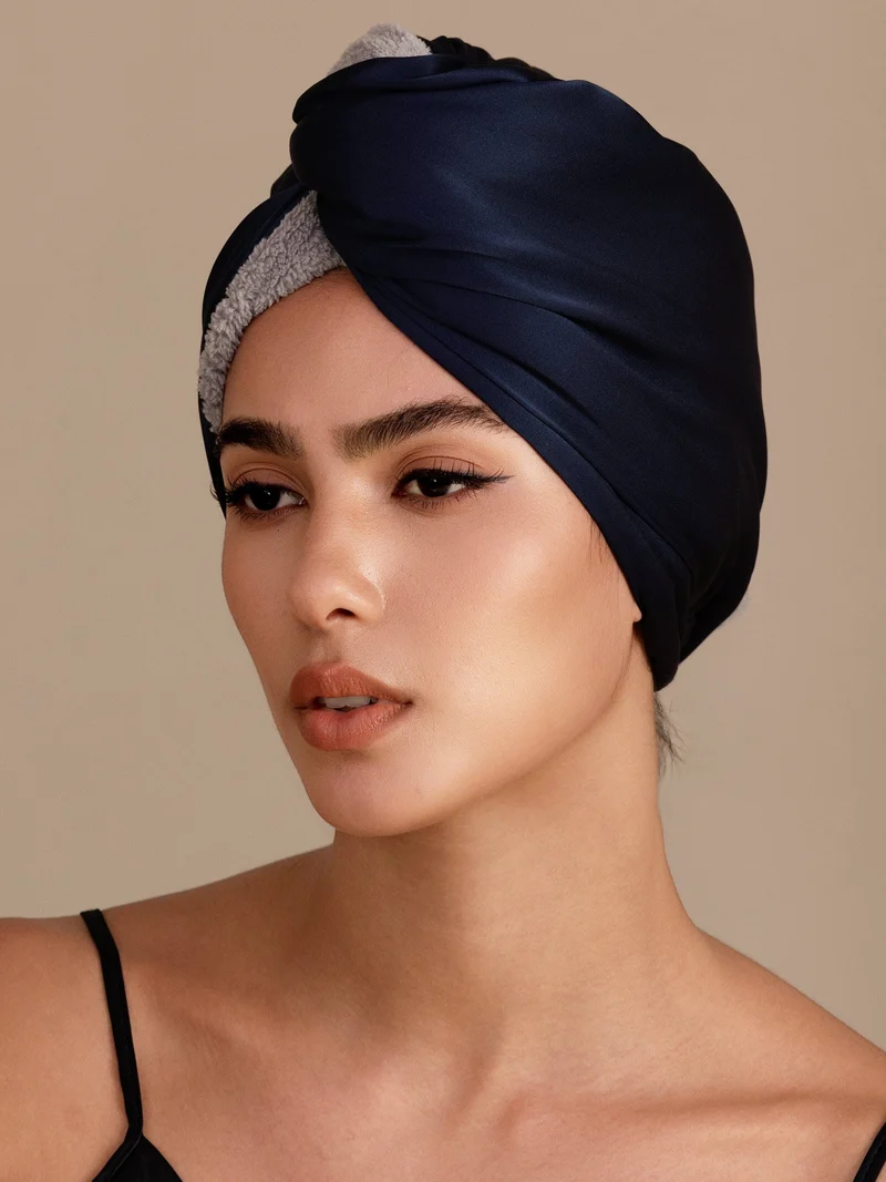 100% Maulbeerseide doppelseitiger Haarturban zum schnellen Trocknen gegen Frizz und haarschonend
