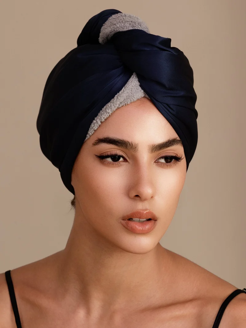 100% Maulbeerseide doppelseitiger Haarturban zum schnellen Trocknen gegen Frizz und haarschonend
